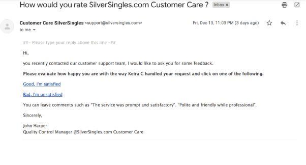 SilverSingles Customer Support Review | 出会い系の虎